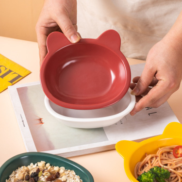 Cartoon Cat Ceramic Bowl Children Tableware Creative Food Bowl—4